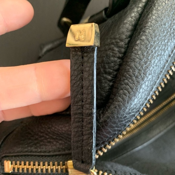 Halston Heritage Black Pebbled Leather Zipper Tote/Laptop bag. EUC - Picture 8 of 9